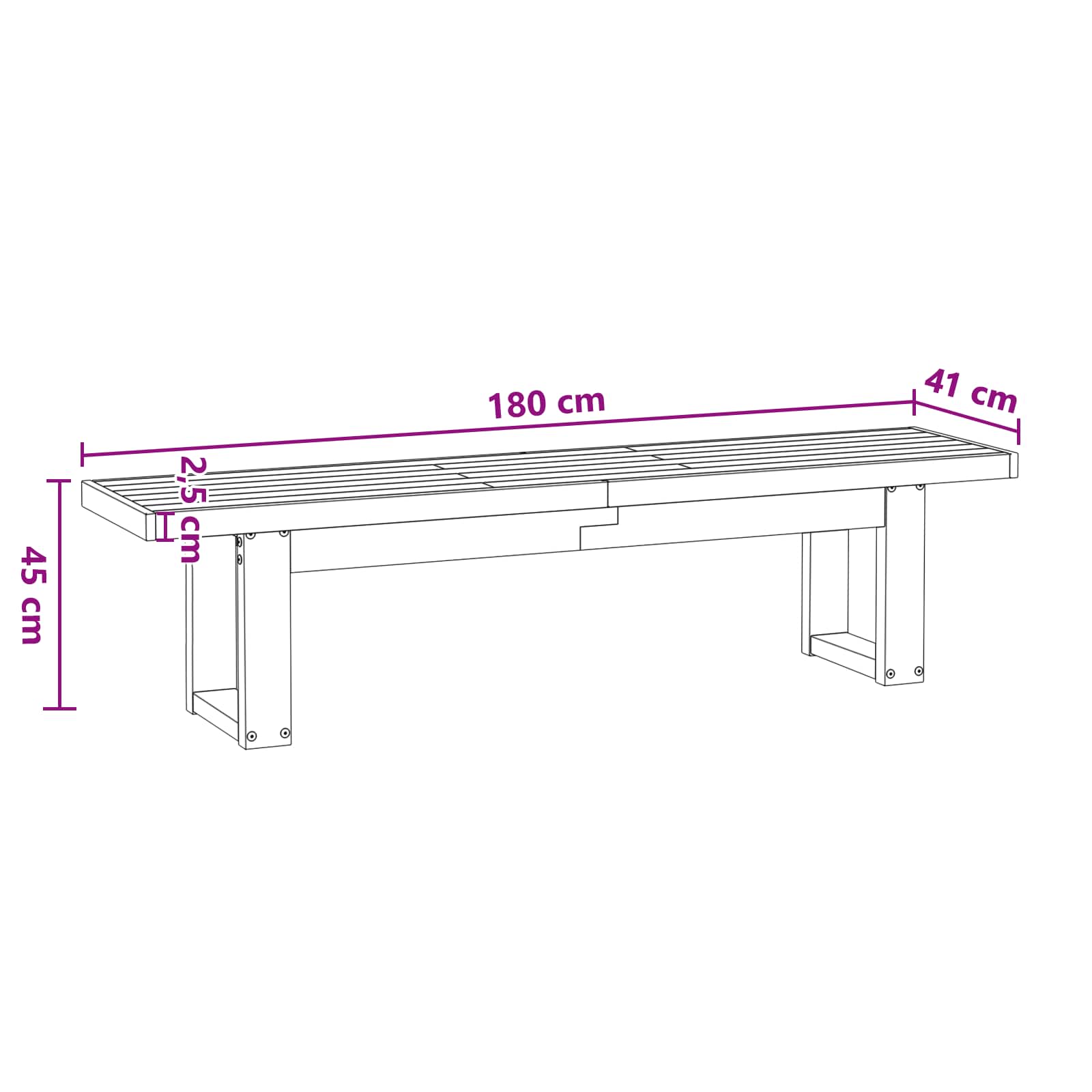 Καθιστικό Σαλονιού NOAIN 180 x 41 x 45 εκ Στερεό πεύκο Μαύρο - Pakobazaar