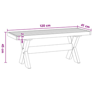 Καθιστικό Σαλονιού NOAIN 120 x 41 x 45 εκ. Στερεό πεύκο Μαύρο - Pakobazaar