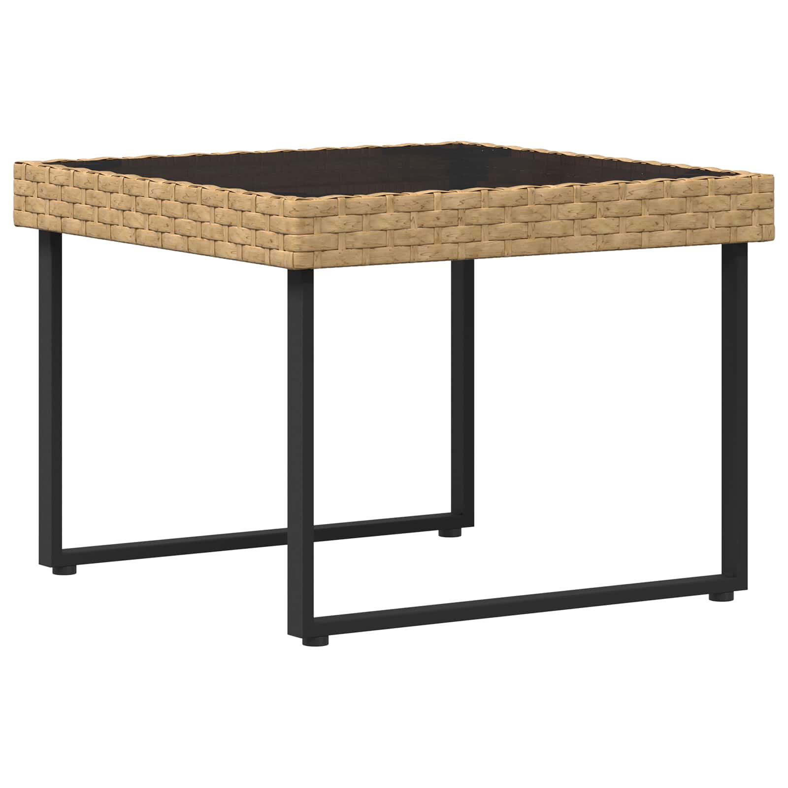 Σετ Καναπέ Κήπου με μαξιλάρι 2 pcs Φυσικό Πολυ Ράτταν Ατσάλι