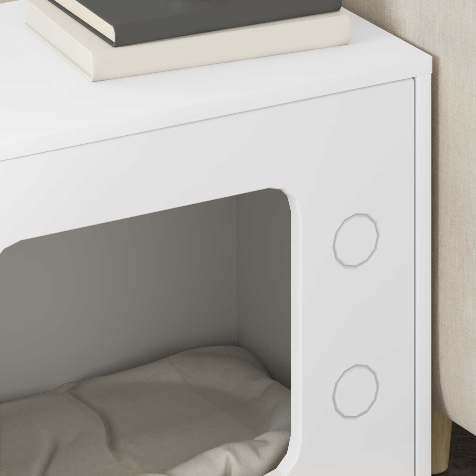 Σπίτι Γάτας Λευκό 51 x 30 x 52 εκ. Επεξεργασμένο ξύλο