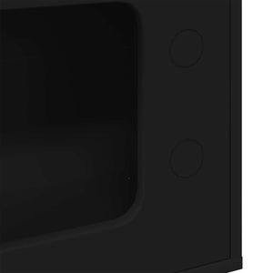 Σπίτι Γάτας Μαύρο 51 x 30 x 52 εκ. Επεξεργασμένο Ξύλο