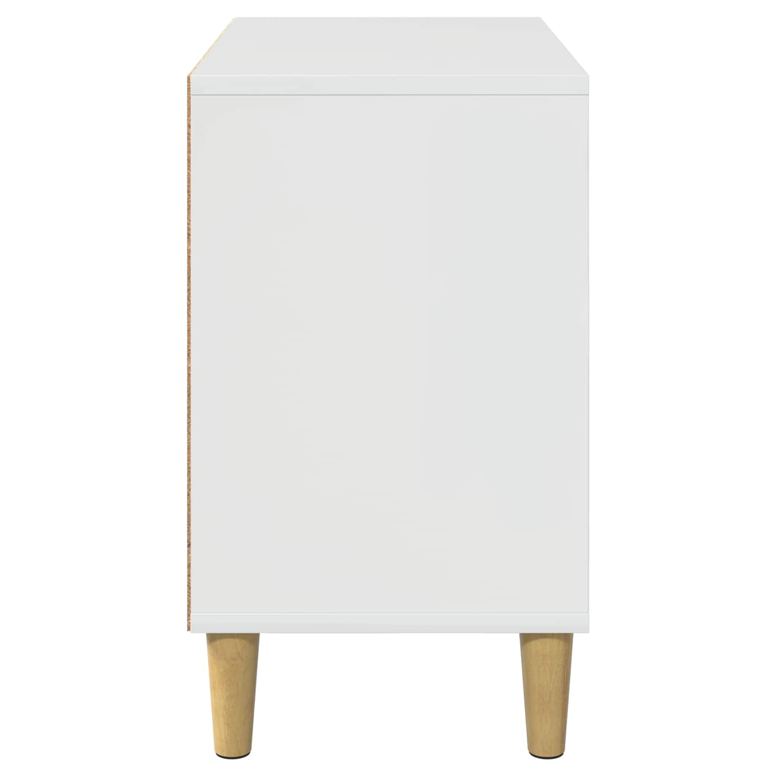 Σπίτι Γάτας Λαμπερό Λευκό 51 x 30 x 52 εκ. Επεξεργασμένο ξύλο