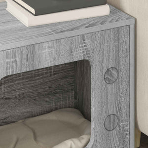 Σπίτι Γάτας Γκρι Sonoma 51 x 30 x 52 εκ. Επεξεργασμένο Ξύλο