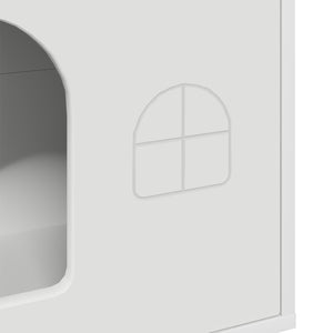 Σπίτι Γάτας Λευκό 51 x 30 x 52 εκ. Επεξεργασμένο Ξύλο