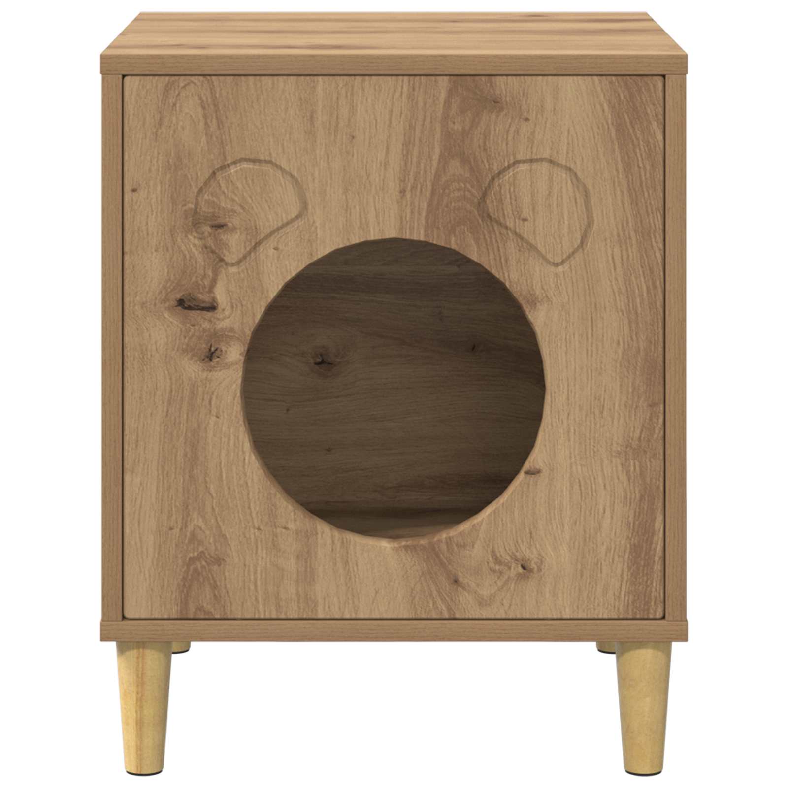 Σπίτι Γάτας Καρυδιά Χειροποίητης Εργασίας 42,5 x 40 x 53 εκ