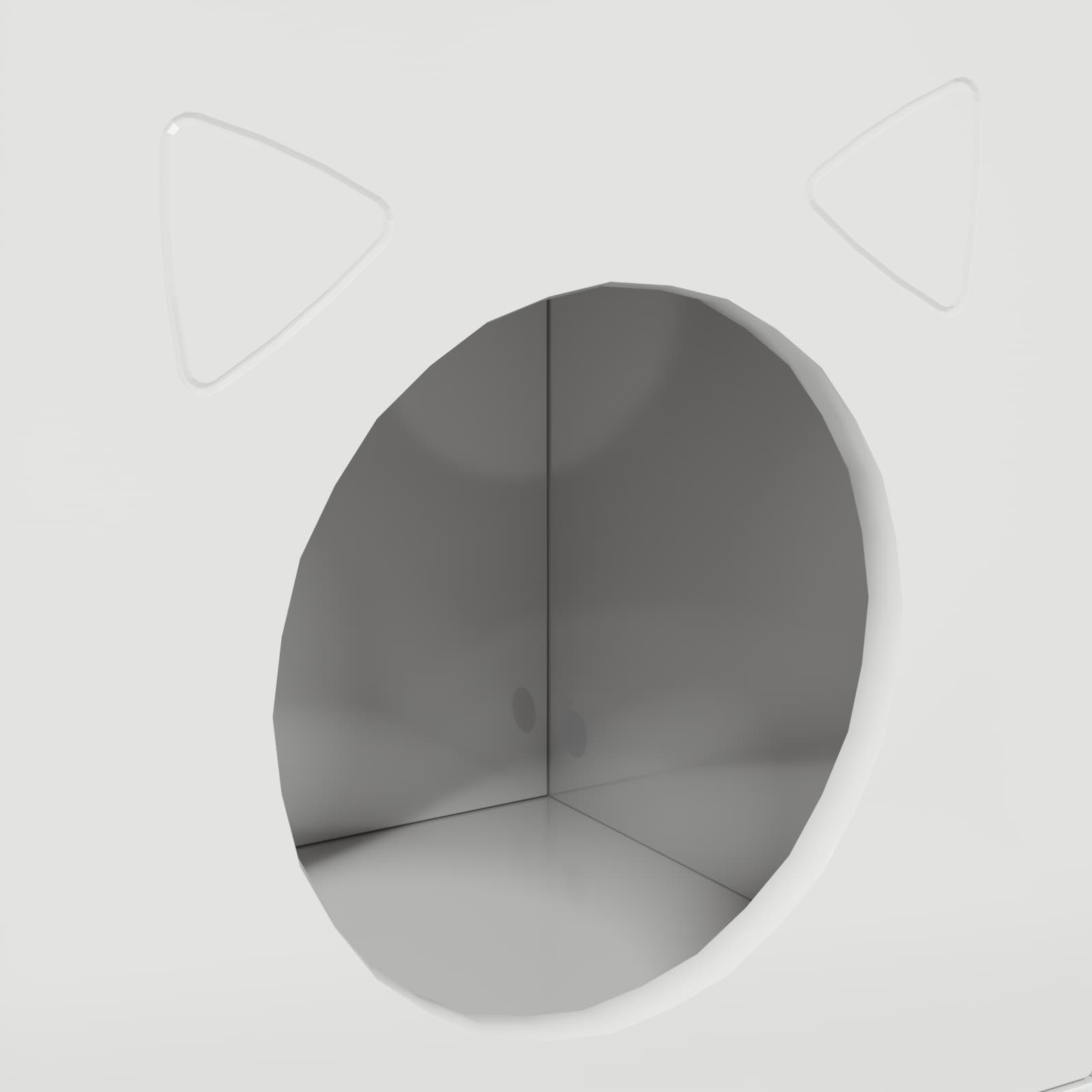 Σπίτι Γάτας Λαμπερό Λευκό 72 x 42.5 x 70 εκ. Επεξεργασμένο ξύλο