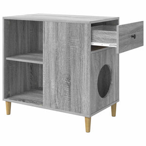 Σπίτι Γάτας Γκρι Sonoma 72 x 42,5 x 70 εκ. Επεξεργασμένο Ξύλο
