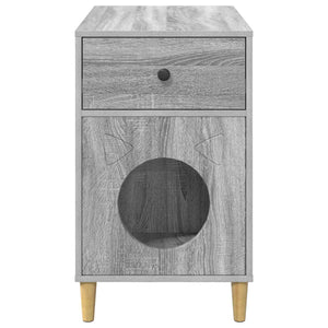Σπίτι Γάτας Γκρι Sonoma 72 x 42,5 x 70 εκ. Επεξεργασμένο Ξύλο
