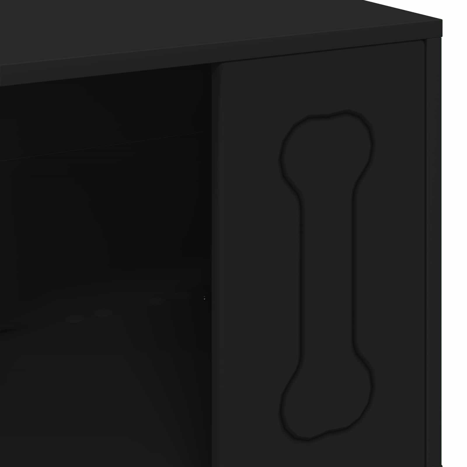 Σπίτι Σκύλου Μαύρο 44 x 42 x 49 εκ. Επεξεργασμένο ξύλο