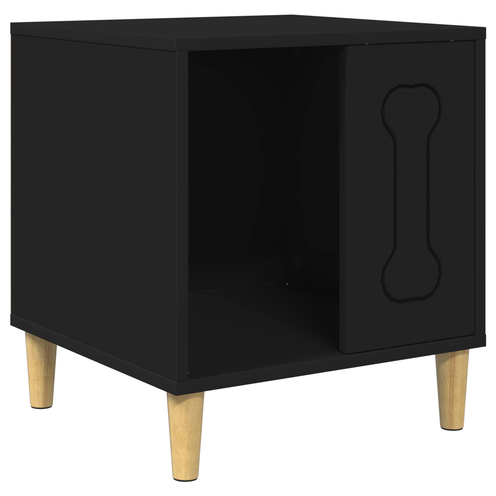 Σπίτι Σκύλου Μαύρο 44 x 42 x 49 εκ. Επεξεργασμένο ξύλο