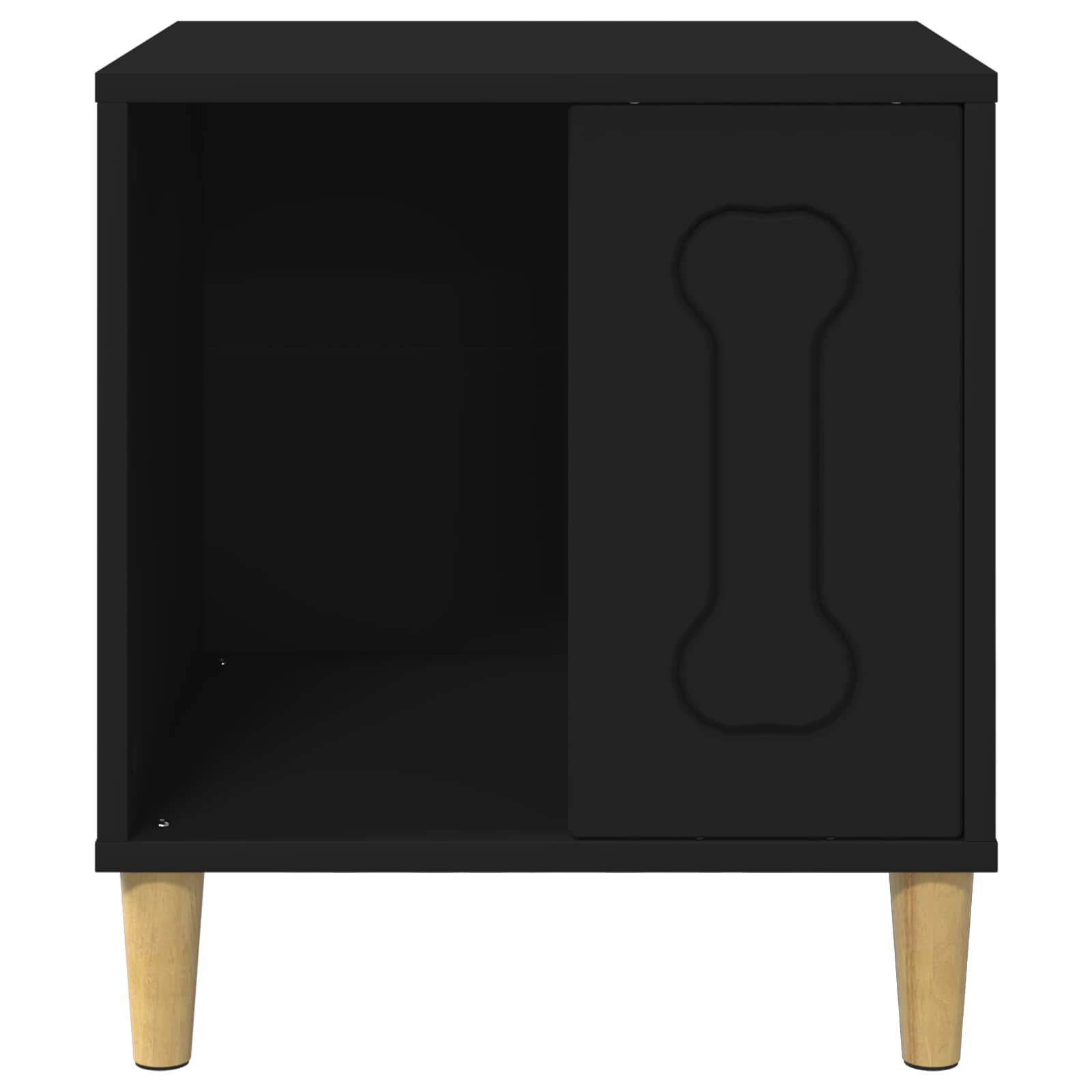 Σπίτι Σκύλου Μαύρο 44 x 42 x 49 εκ. Επεξεργασμένο ξύλο