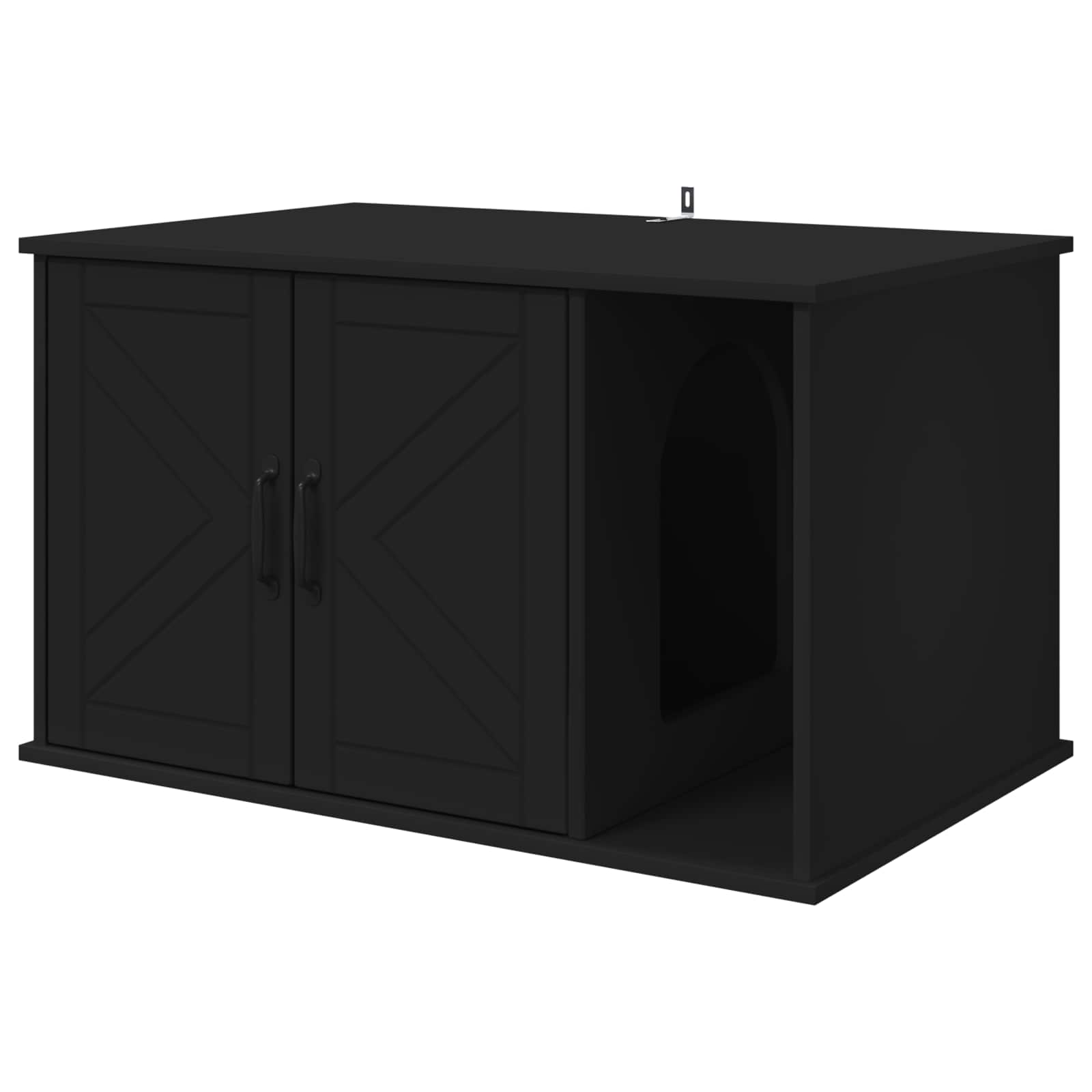 Σπίτι Γάτας Μαύρο 85 x 55 x 50 εκ. Επεξεργασμένο ξύλο