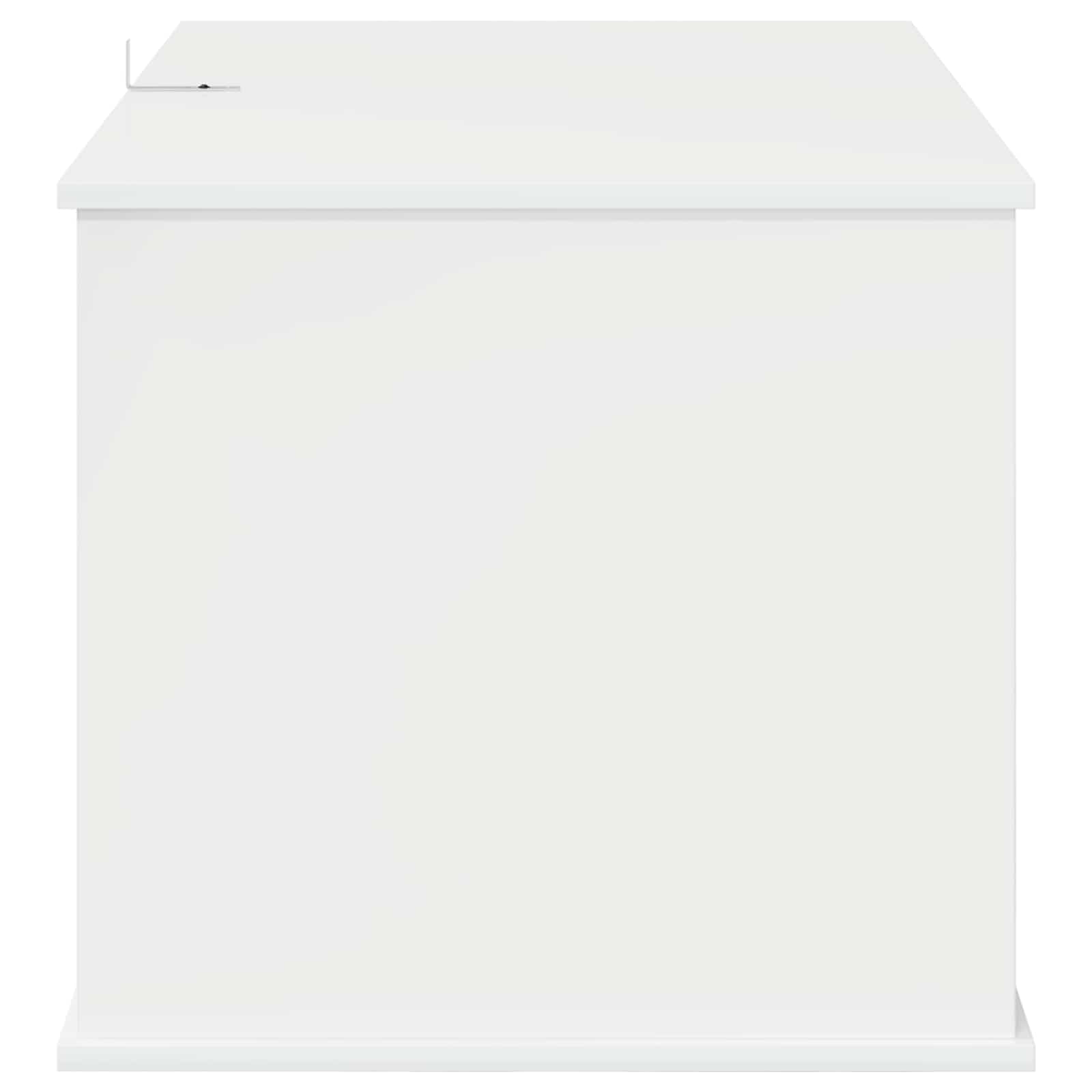 Σπίτι Γάτας Λαμπερό Λευκό 85 x 55 x 50 εκ. Επεξεργασμένο ξύλο