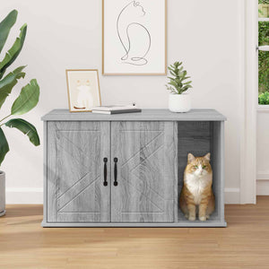 Σπίτι Γάτας Γκρι Sonoma 85 x 55 x 50,5 εκ Επεξεργασμένο Ξύλο