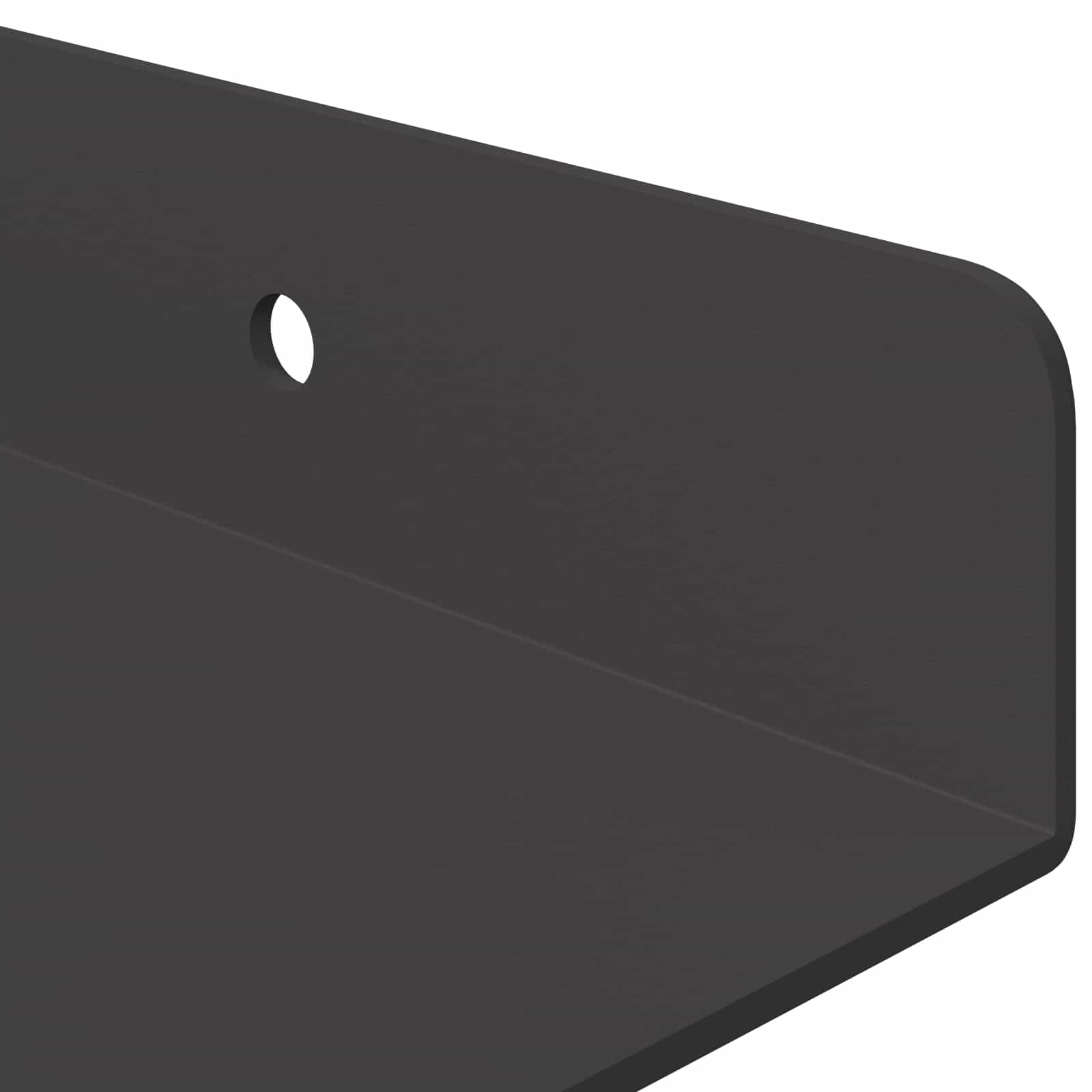 Ράφι Τοίχου με ράφι Επιτοίχιο 3 pcs Μαύρο 80 x 18 x 2.5 εκ - Pakobazaar