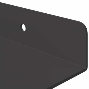 Ράφι Τοίχου με ράφι Επιτοίχιο 3 pcs Μαύρο 80 x 18 x 2.5 εκ - Pakobazaar