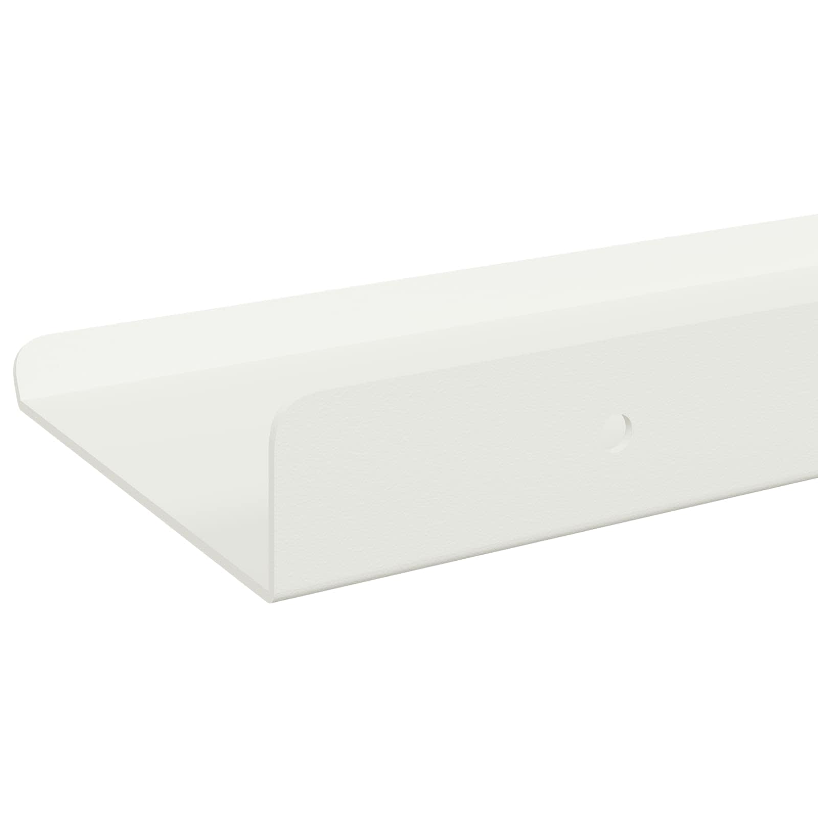 Πλωτό ράφι Επιτοίχιο 3 pcs Λευκός 40 x 9 x 2,5 εκ Ατσάλι