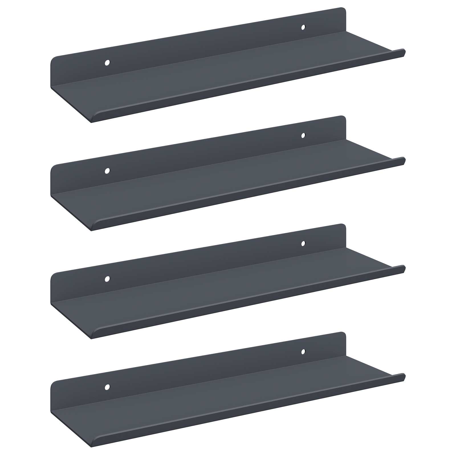 Πλωτό ράφι Επιτοίχιο 4 pcs Ανθρακί 30 x 9 x 2,5 εκ Ατσάλι