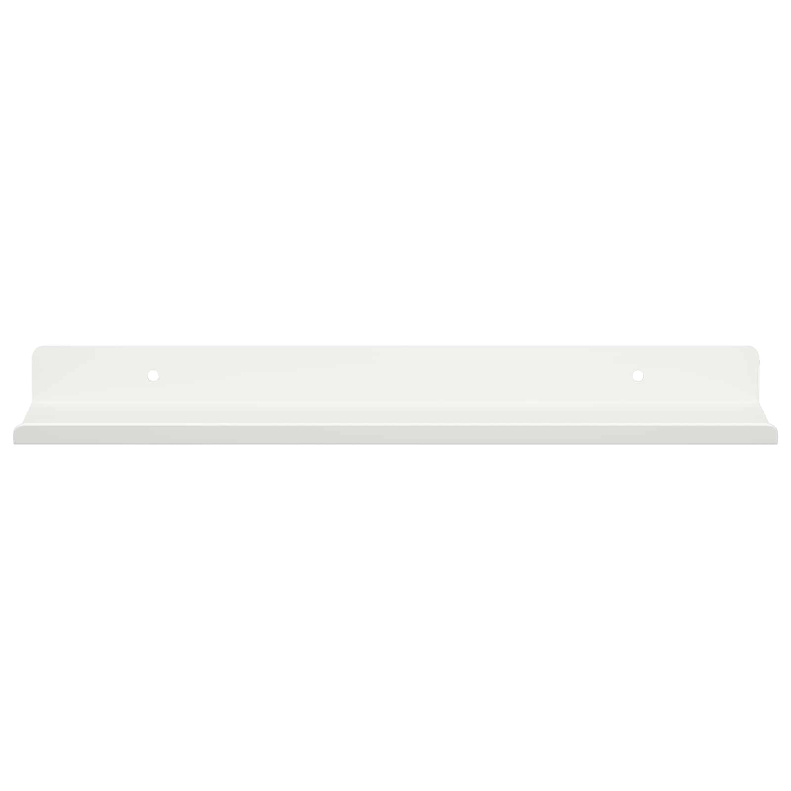 Πλωτό ράφι Επιτοίχιο 2 pcs Λευκός 30 x 9 x 2,5 εκ Ατσάλι