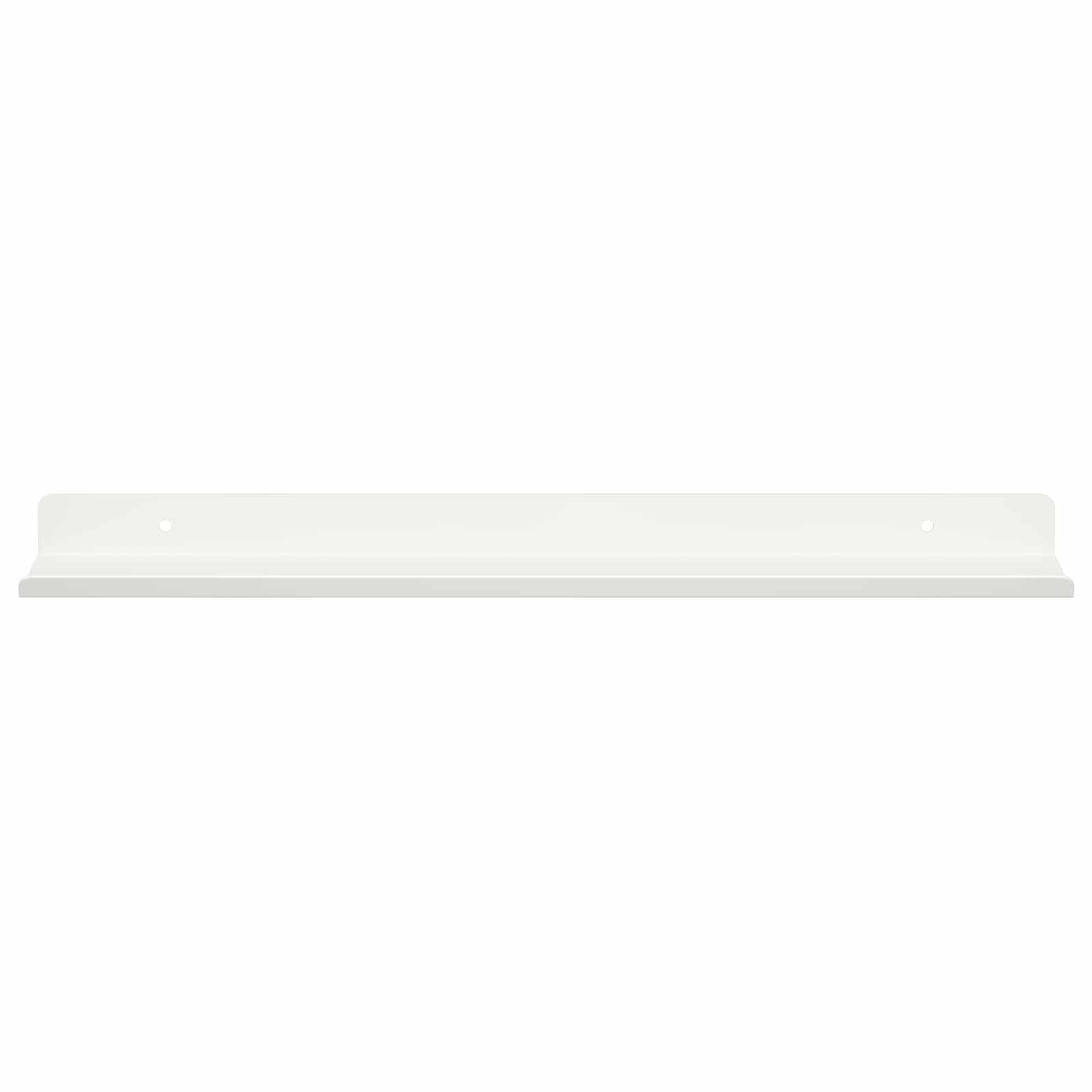 Πλωτό ράφι Επιτοίχιο 4 pcs Λευκός 40 x 8,5 x 2,5 εκ Ατσάλι