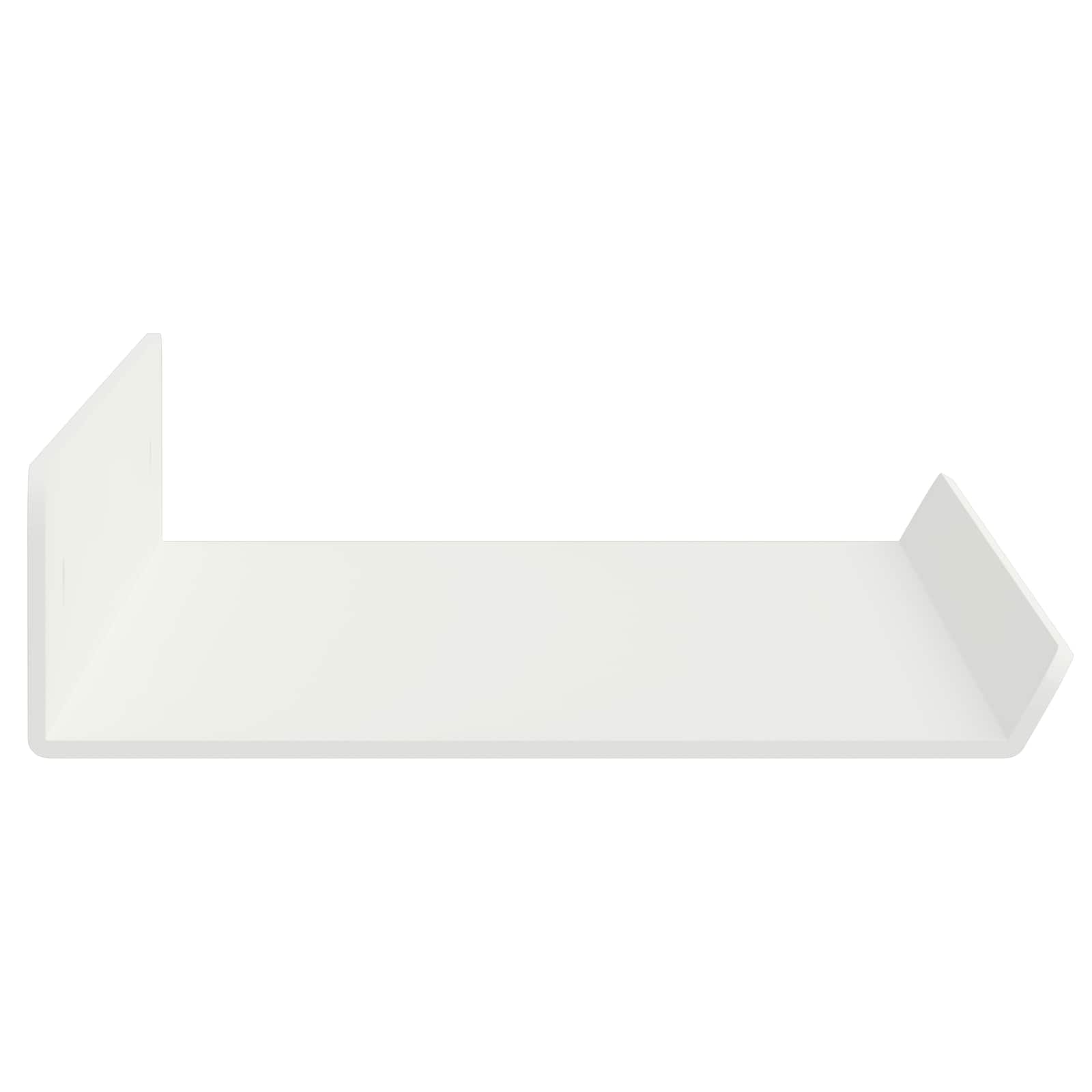 Πλωτό ράφι Επιτοίχιο 4 pcs Λευκός 40 x 8,5 x 2,5 εκ Ατσάλι