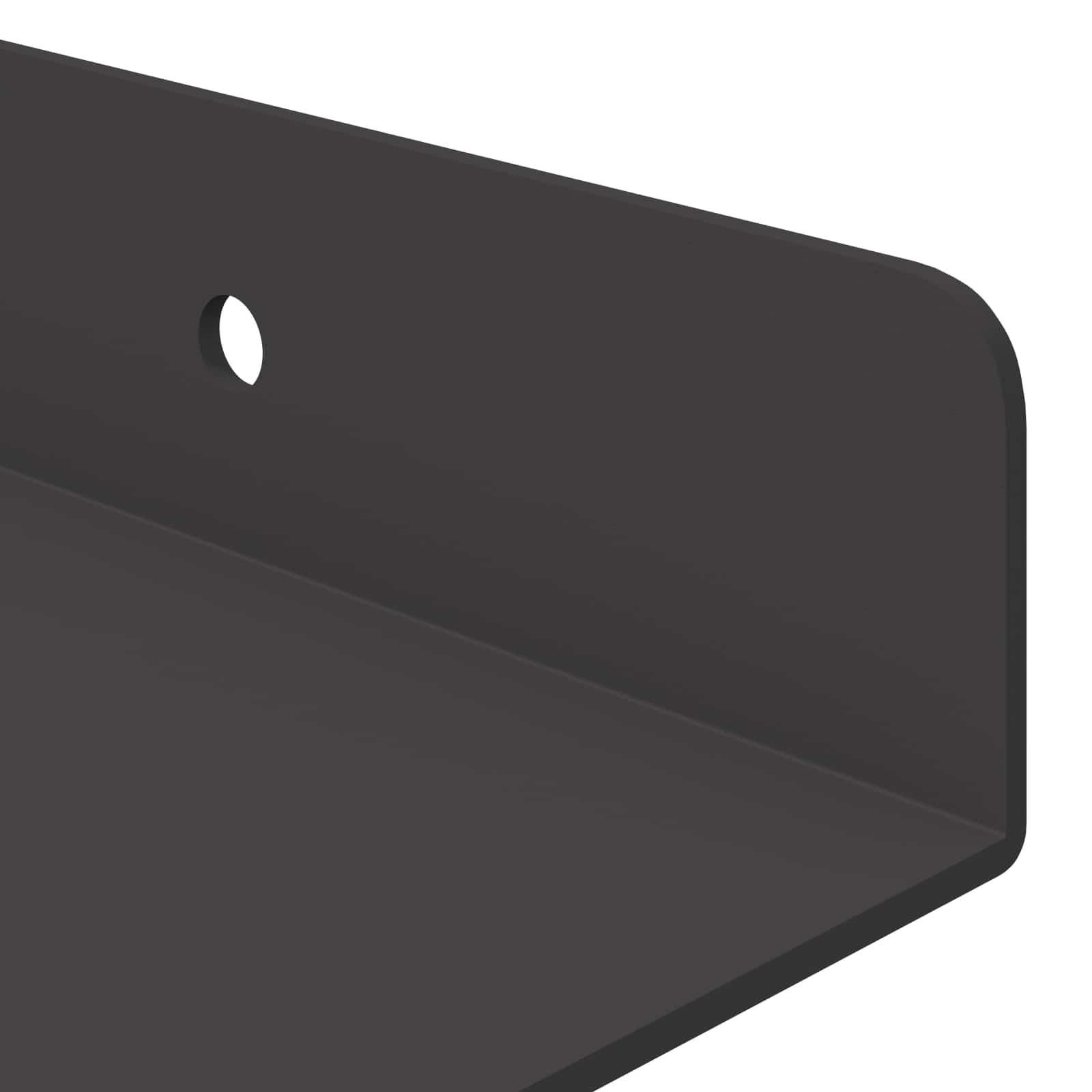 Ράφι Τοίχου με ράφι Επιτοίχιο 2 pcs Μαύρο 60 x 8,5 x 2,5 εκ - Pakobazaar