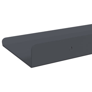 Πλωτό ράφι 4 τμχ. Ανθρακί 60 x 8,5 x 2,5 εκ Ατσάλι