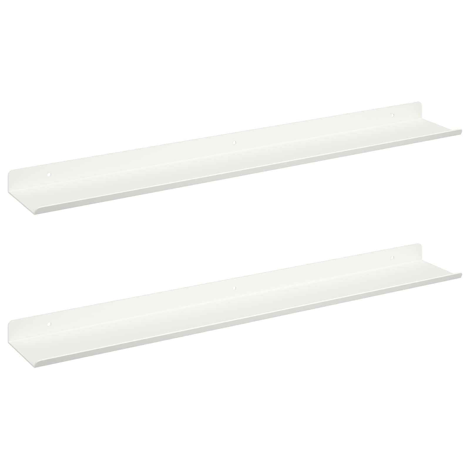 Ράφι Τοίχου με ράφι Επιτοίχιο 2 pcs Λευκό 60 x 9 x 2,5 εκ - Pakobazaar