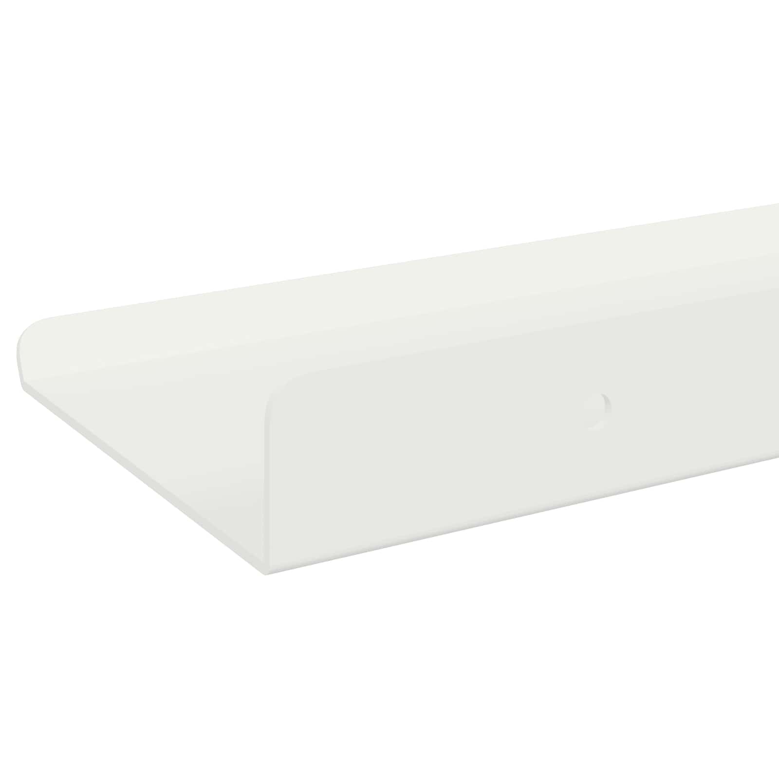 Ράφι Τοίχου με ράφι Επιτοίχιο 2 pcs Λευκό 60 x 9 x 2,5 εκ - Pakobazaar