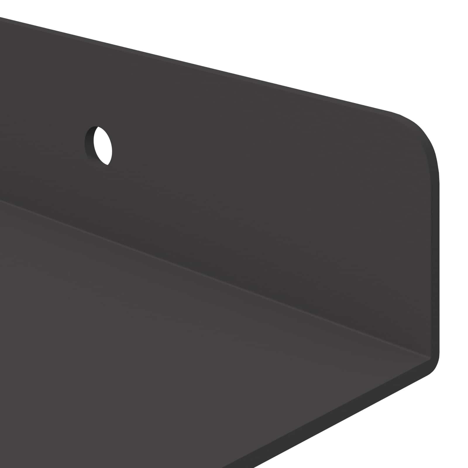 Πλωτό ράφι Επιτοίχιο 4 pcs Μαύρο 80 x 9 x 2,5 εκ. Ατσάλι