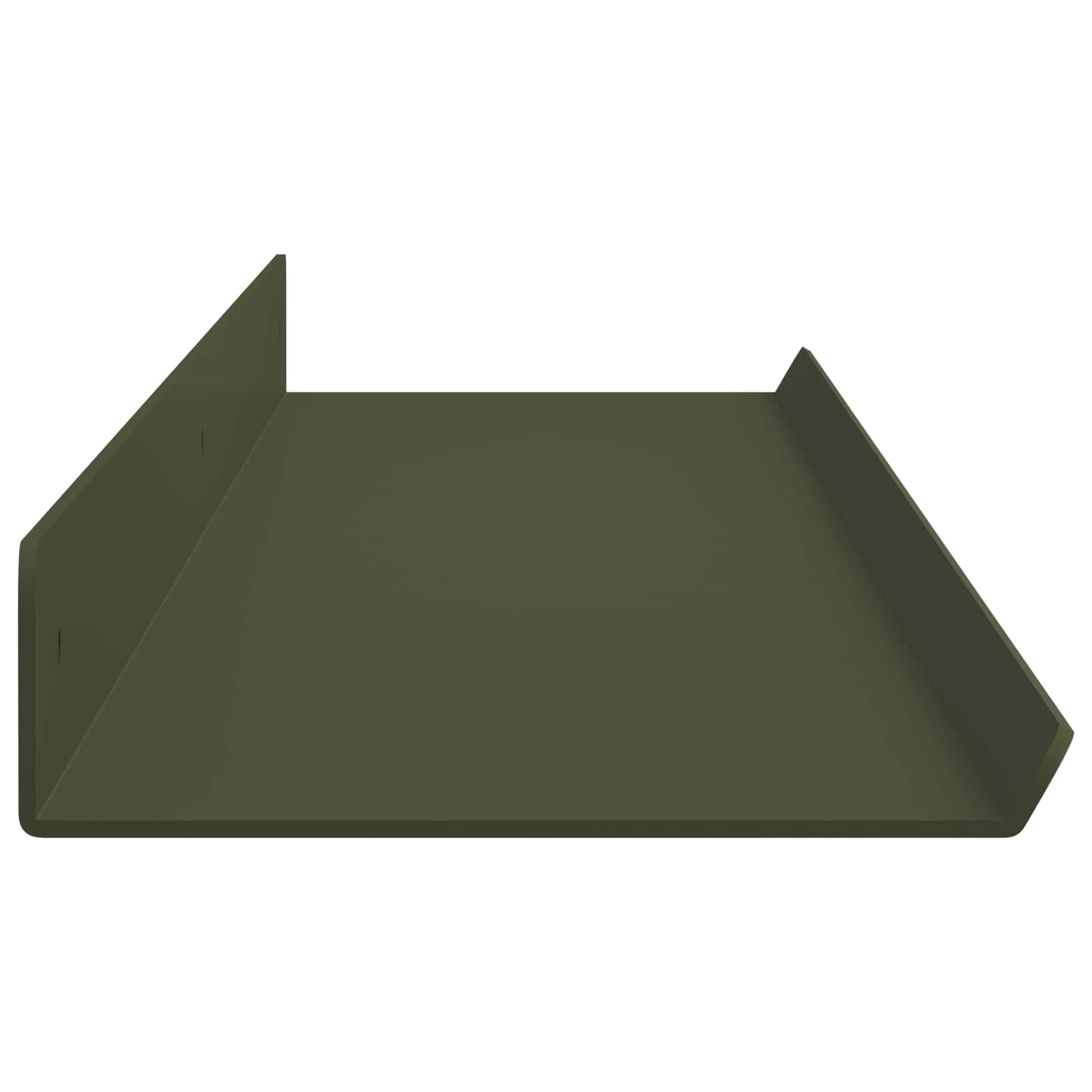 Πλωτό ράφι Επιτοίχιο 4 pcs Ελιά Πράσινη 100 x 9 x 2,5 εκ Ατσάλι