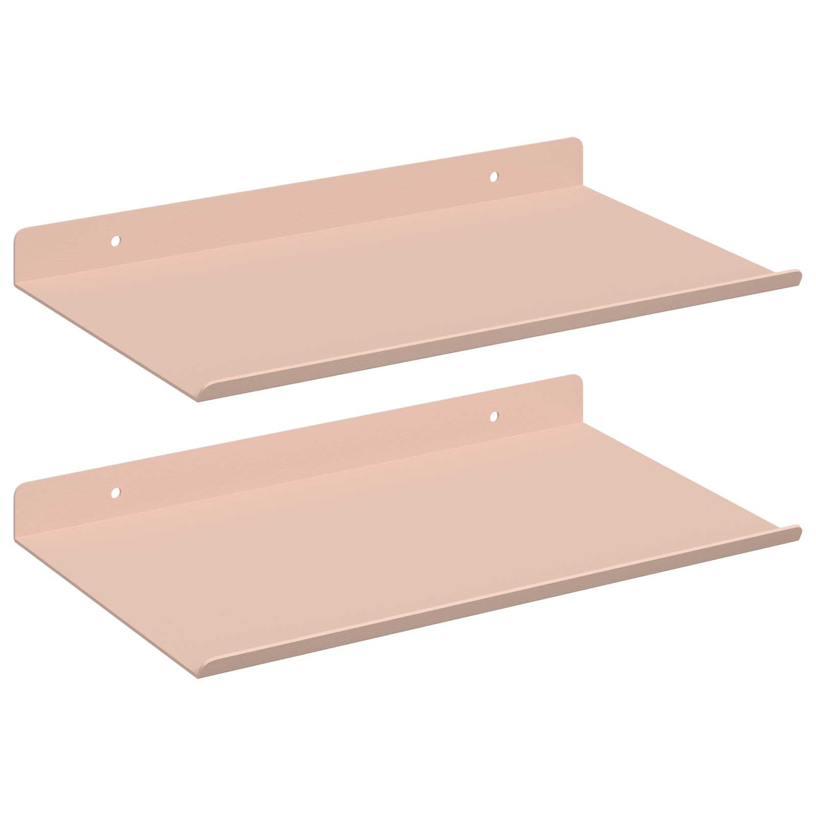 Πλωτό ράφι Επιτοίχιο 2 pcs Ροζ 30 x 18 x 2,5 εκ Ατσάλι