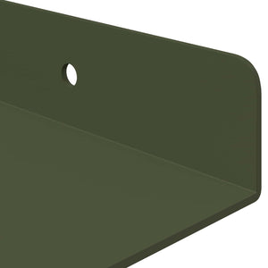 Πλωτό ράφι 2 τμχ. Ελιά Πράσινη 30 x 18 x 2,5 εκ Ατσάλι - Pakobazaar