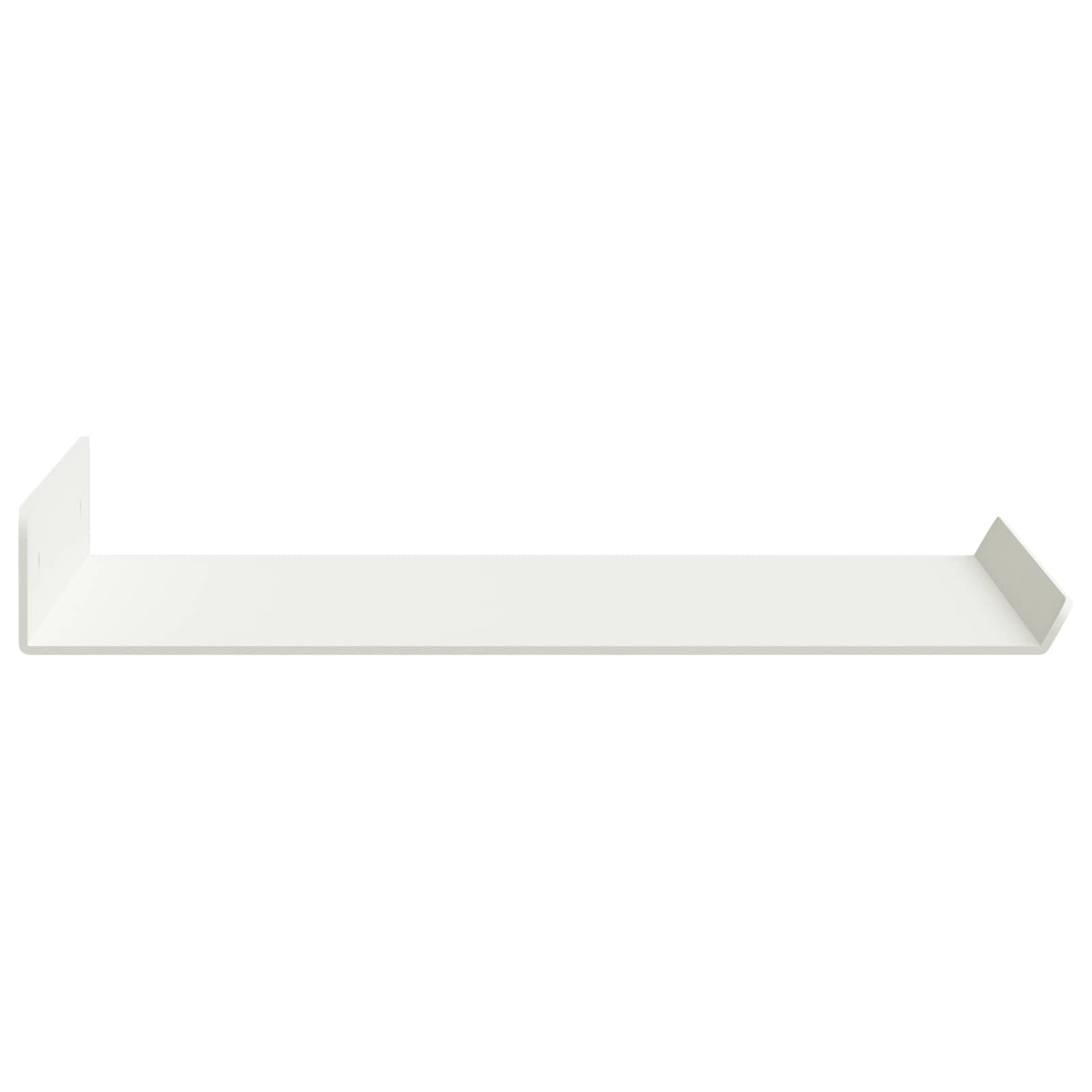 Πλωτό ράφι Επιτοίχιο 2 pcs Λευκός 30 x 18 x 2,5 εκ Ατσάλι