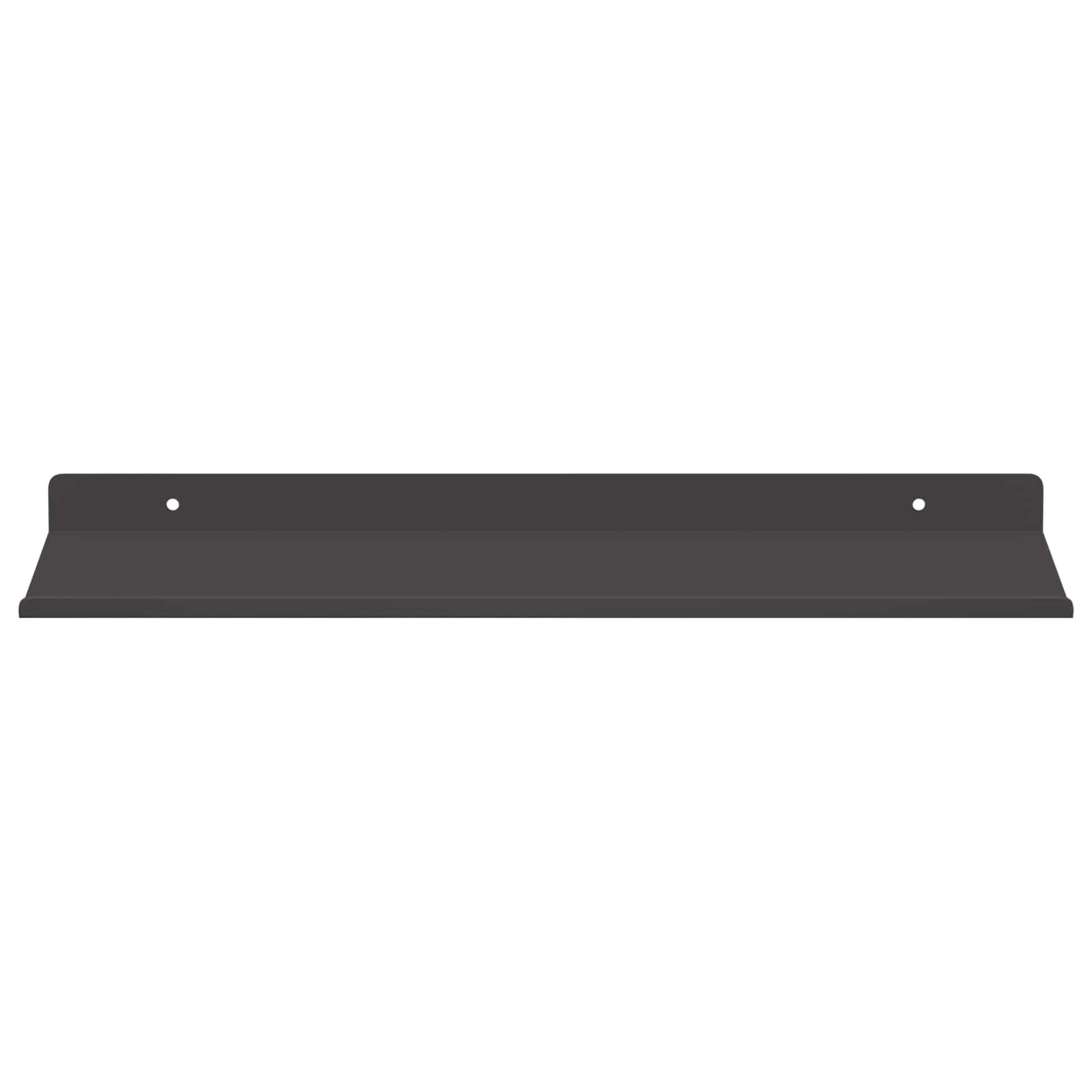 Ράφι Τοίχου με ράφι Επιτοίχιο 2 pcs Μαύρο 40 x 17,5 x 2,5 εκ - Pakobazaar