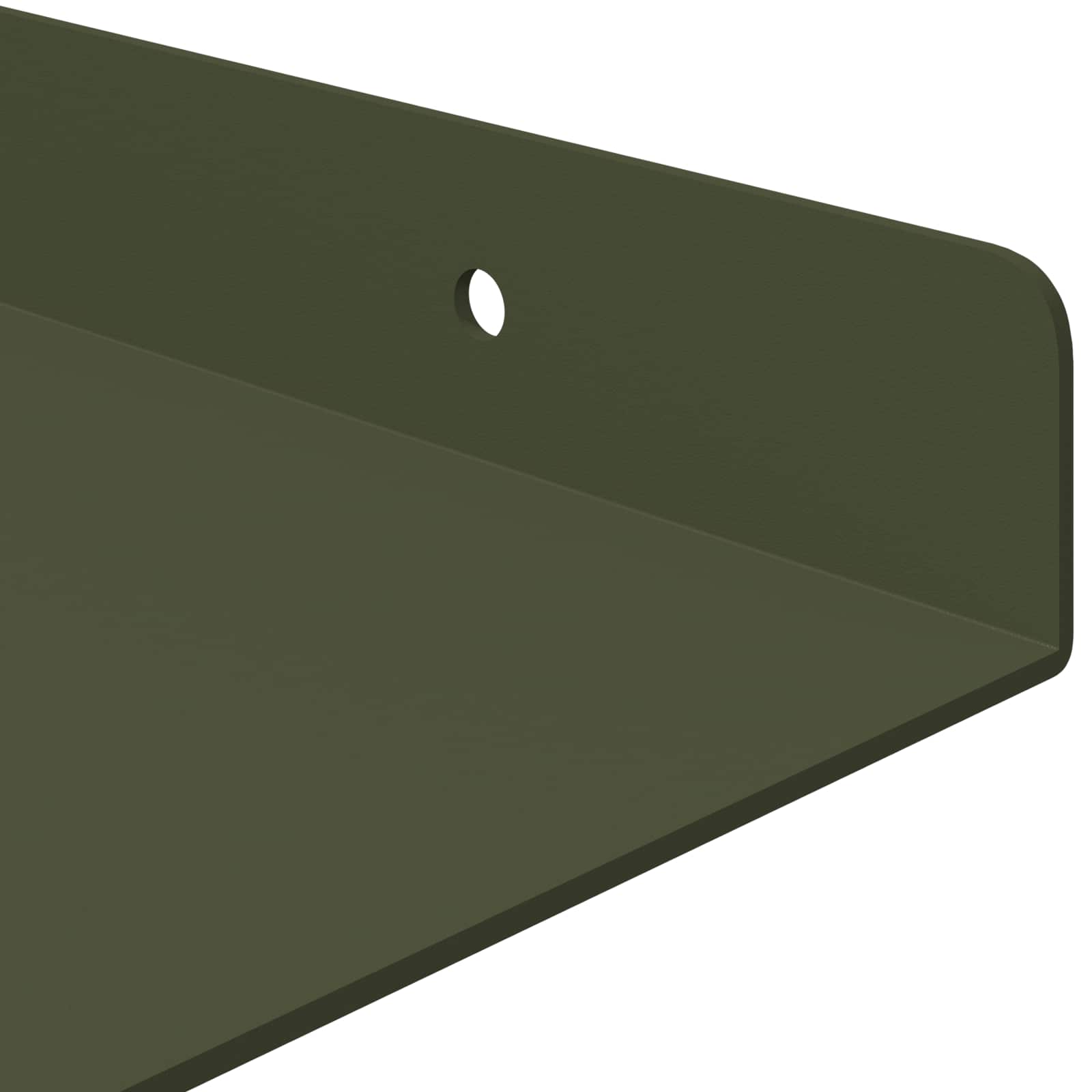 Πλωτό ράφι Επιτοίχιο 2 pcs Ελιά Πράσινη 60 x 18 x 2,5 εκ. - Pakobazaar