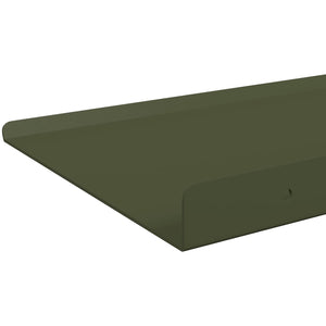 Πλωτό ράφι 4 τμχ. Ελιά Πράσινη 60 x 18 x 2,5 εκ. Ατσάλι