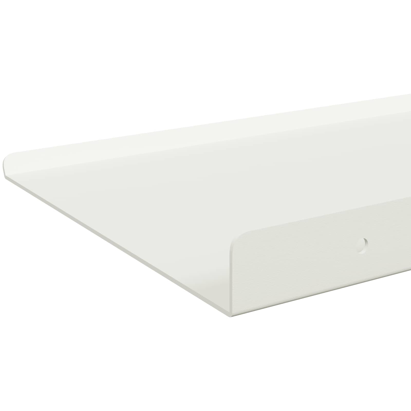 Πλωτό ράφι 4 τμχ. Λευκός 60 x 18 x 2,5 εκ. Ατσάλι - Pakobazaar