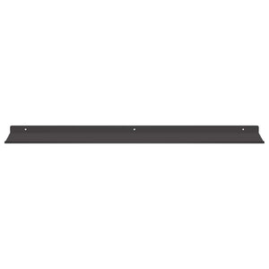 Πλωτό ράφι Επιτοίχιο 4 τμχ. Μαύρο 80 x 18 x 2,5 εκ Ατσάλι