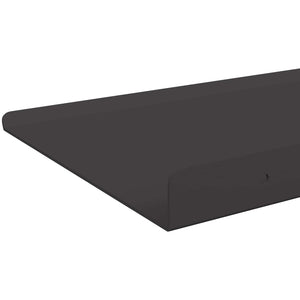 Πλωτό ράφι Επιτοίχιο 2 pcs Μαύρο 100 x 18 x 2,5 εκ Ατσάλι - Pakobazaar