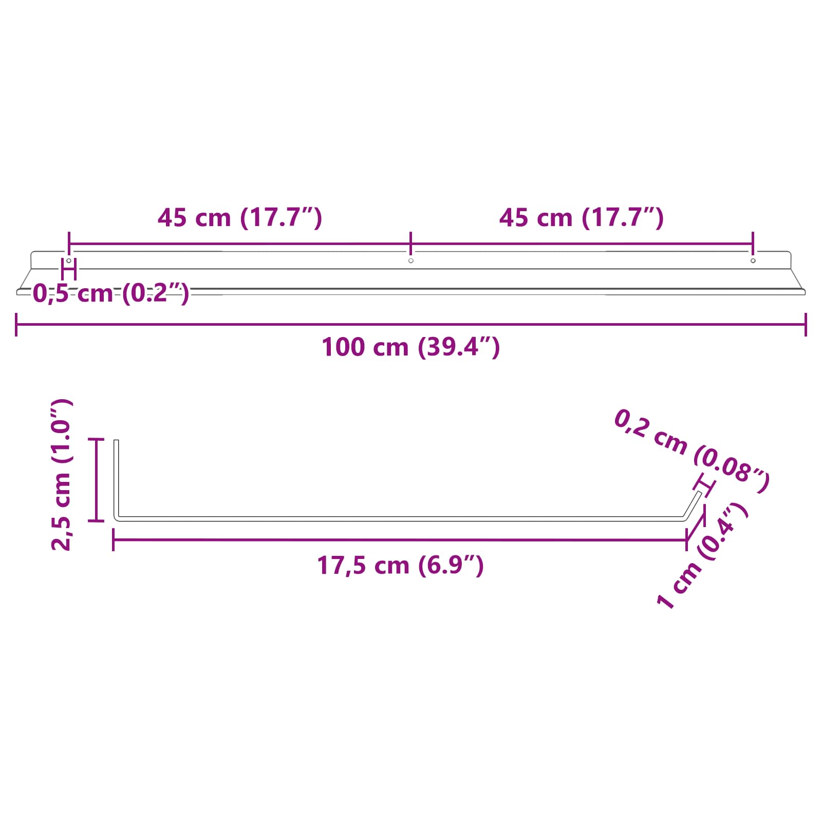 Πλωτό ράφι 4 pcs Ελιά Πράσινη 100 x 18 x 2,5 εκ Ατσάλι
