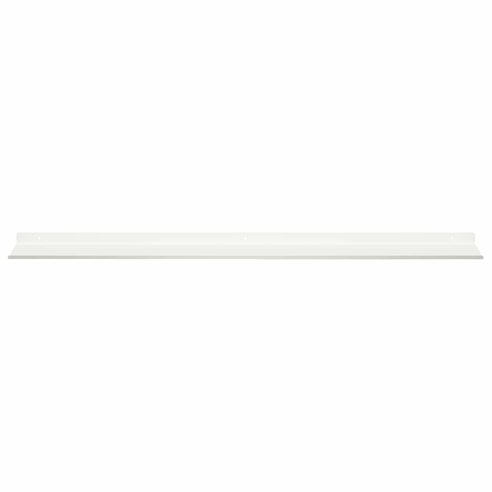 Πλωτό ράφι Επιτοίχιο 2 pcs Λευκός 100 x 18 x 2,5 εκ Ατσάλι