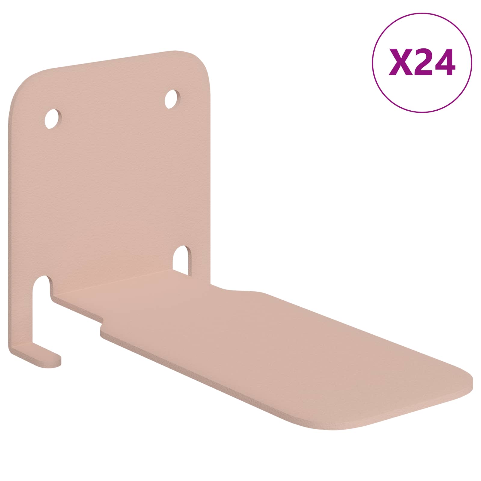 Πλωτό ράφι με ράφι Επιτοίχιο 24 pcs Ροζ 6 x 10,8 x 6,6 εκ - Pakobazaar