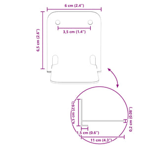 Πλωτό ράφι με ράφι Επιτοίχιο 8 pcs Λευκός 6 x 10,8 x 6,6 εκ - Pakobazaar