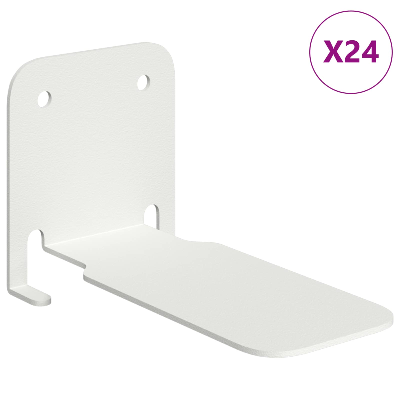 Πλωτό ράφι με ράφι Επιτοίχιο 24 pcs Λευκός 6 x 10,8 x 6,6 εκ - Pakobazaar
