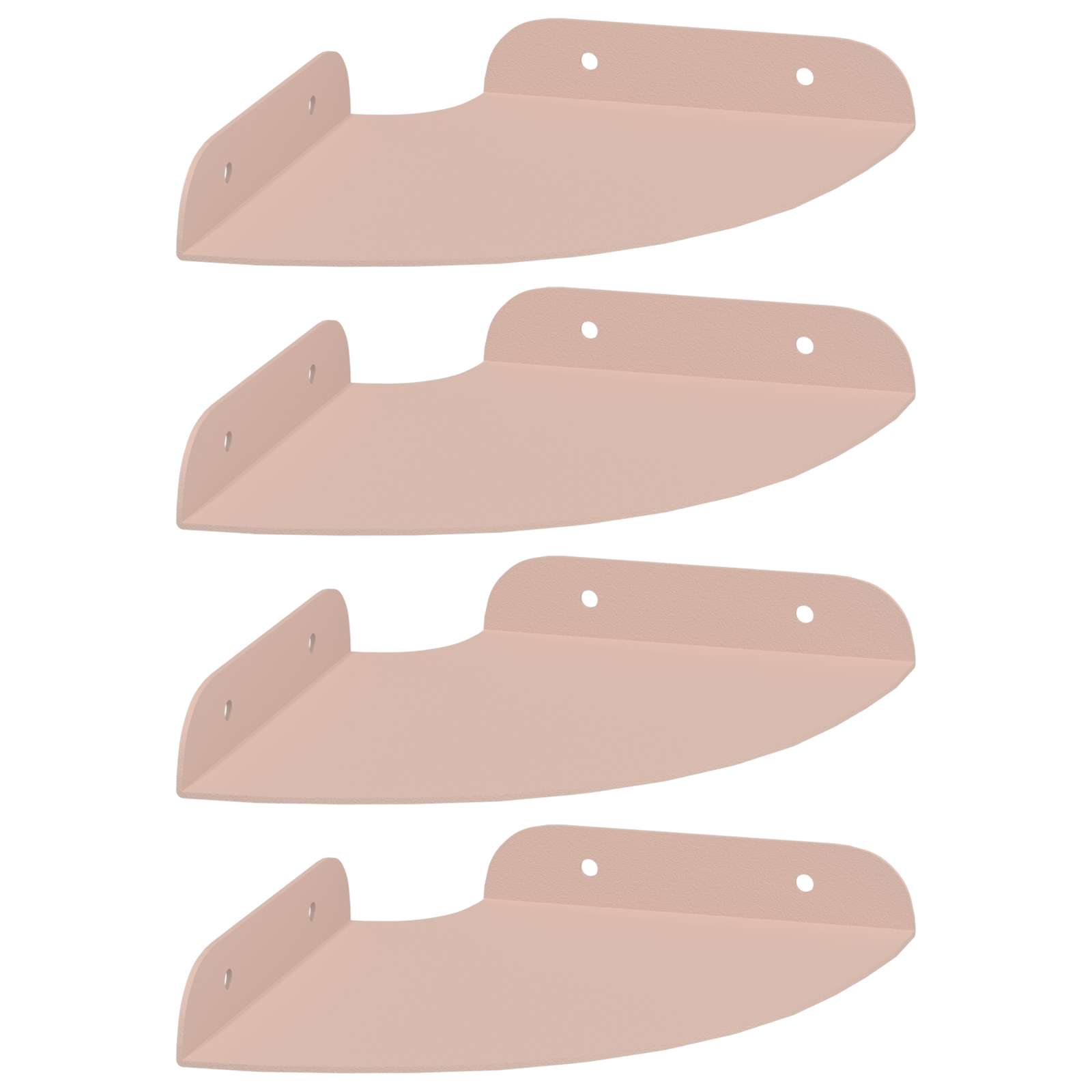 Πλωτό ράφι με ράφι με αποθήκευση 4 pcs Ροζ 15 x 15 x 2 εκ. - Pakobazaar