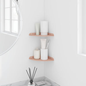 Πλωτό ράφι με ράφι με αποθήκευση 2 pcs Ροζ 18 x 18 x 2 εκ. - Pakobazaar