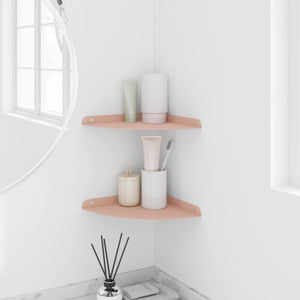 Πλωτό ράφι με ράφι με αποθήκευση 2 pcs Ροζ 24 x 24 x 2 εκ - Pakobazaar