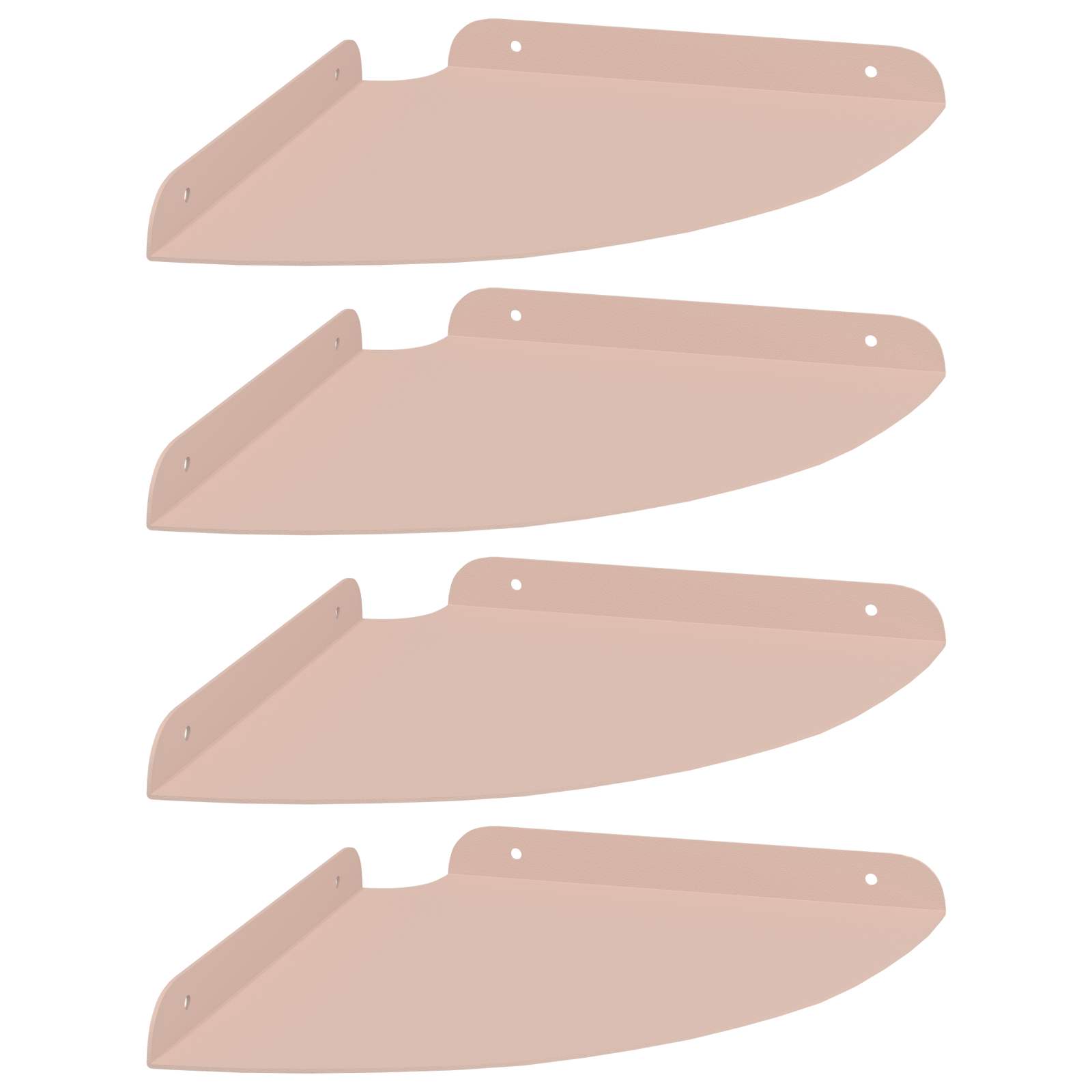 Πλωτό ράφι με ράφι με αποθήκευση 4 pcs Ροζ 24 x 24 x 2 εκ - Pakobazaar