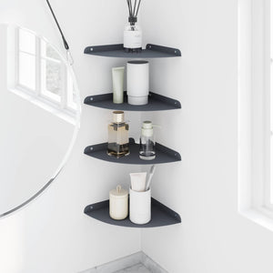 Πλωτό ράφι με ράφι με αποθήκευση 4 pcs Ανθρακί 24 x 24 x 2,3 εκ - Pakobazaar